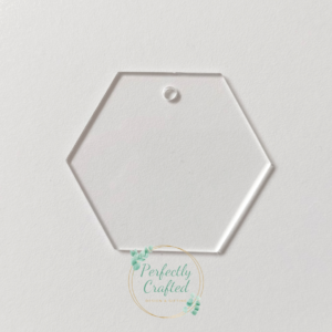 Acrylic Hexagon  (5cm x 4.5cm)