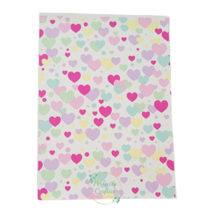 Pastel Hearts - Faux Leather sheet